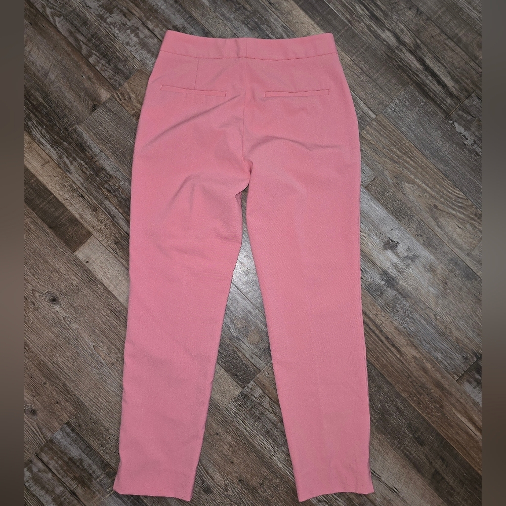 Zara Straight-Leg Trouser Pants in Rose Pink Size: 2 - Picture 4 of 4